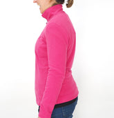 Womens Jack Wolfskin Gecko 17553 Azalea Red Half Zip Pullover Fleece Sweatshirt